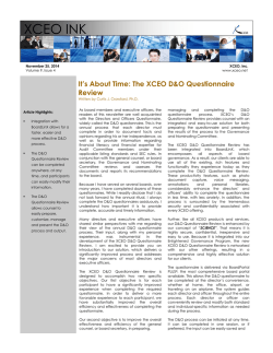XCEO INK - XCEO, Inc.