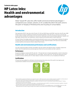 HP Latex Inks: Health and environmental advantages - Seri-Deco