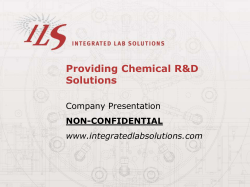 ILS Presentation - Integrated Lab Solutions