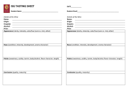 ISG Tasting Sheet (PDF)