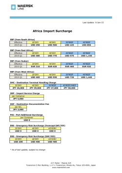 Africa Import Surcharge