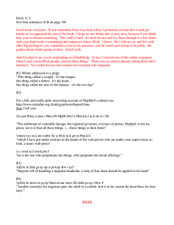 Hoch 11-3 first four sentences of B on page 165 Good work