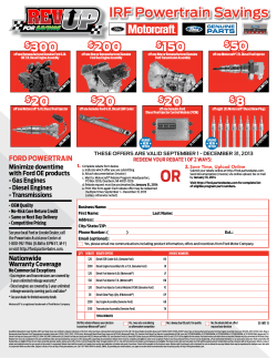 IRF Powertrain Savings