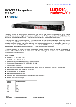 DVB-S2X IP Encapsulator IPE-8000