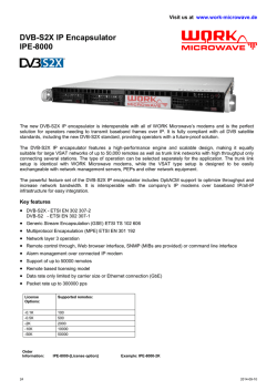 DVB-S2X IP Encapsulator IPE-8000