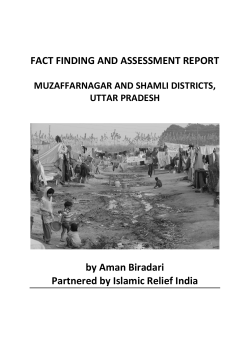 Aman Biradari+IRI Muzaffarnagar Fact Finding and Assessment