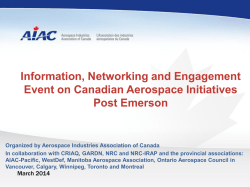 National Research Network Western Canada Tour (March 2014)