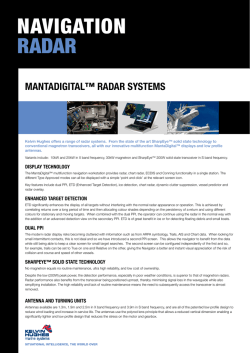 MantaDigital&trade; Radars