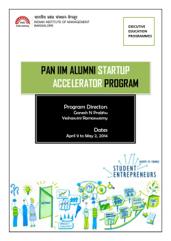 pan iim alumni startup accelerator program