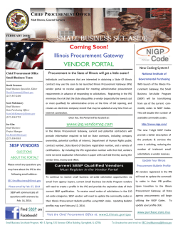 Illinois Procurement Gateway Vendor Portal
