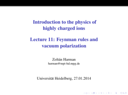 Feynman rules and vacuum polarization