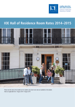 IOE Hall of Residence Room Rates 2014–2015