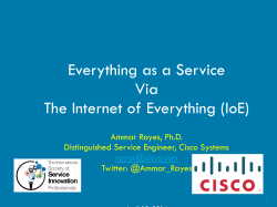Everything as a Service Via The Internet of Everything (IoE)