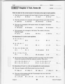 Chapter 5 Test, Form 28