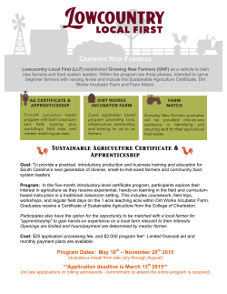 growing new farmers - Lowcountry Local First