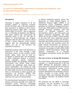 Innovation, Economic Development, and Intellectual Property Rights