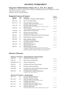 IPR Advising Worksheet