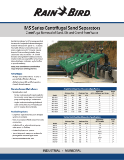 IMS Series Centrifugal Sand Separators