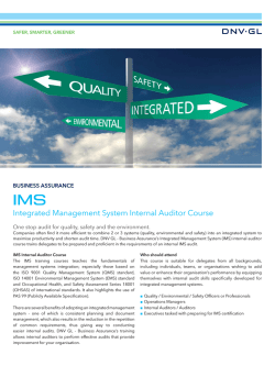 IMS Internal Auditor
