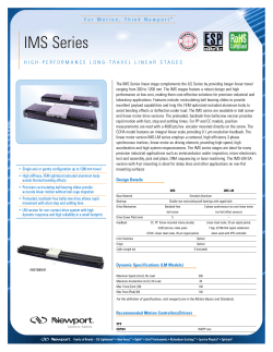 IMS Data Sheet - Newport Corporation