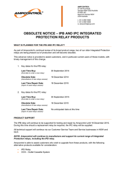 Obsolete notice IPB and IPC relays