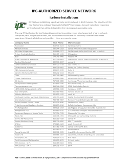 IPC-AUTHORIZED SERVICE NETWORK