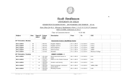 I/III/V Semester - University of Delhi