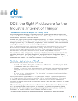 DDS: the Right Middleware for the Industrial Internet of Things?