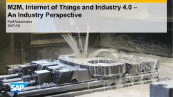 M2M, Internet of Things and Industry 4.0 – An Industry