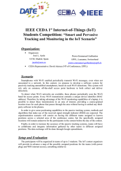 IEEE CEDA 1st Internet-of-Things (IoT) Students