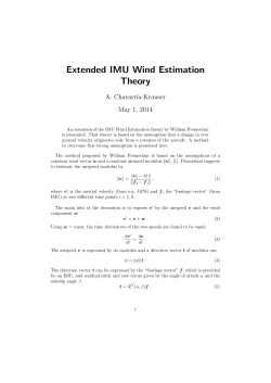 Extended IMU Wind Estimation Theory