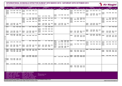 international schedule effective sunday 30th march 2014