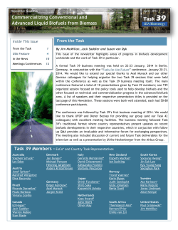 Recent newsletter - IEA Bioenergy Task 39 – Commercializing