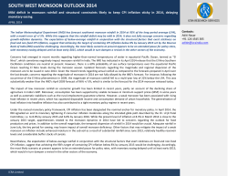 south west monsoon outlook 2014 - icra
