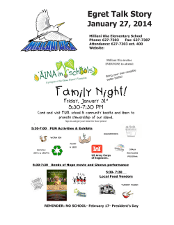 Family Night! - Mililani Uka Elementary School