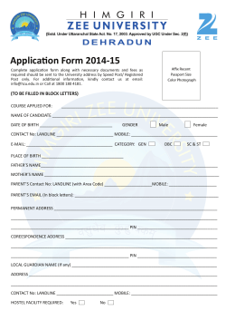 Application Form 2014-15