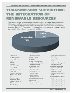 transmission supporting the integration of renewable resources