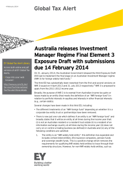 Australia releases Investment Manager Regime