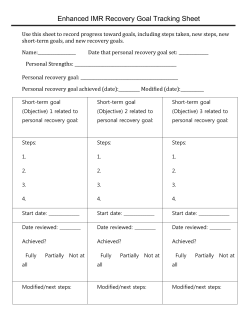 Enhanced IMR Recovery Goal Tracking Sheet