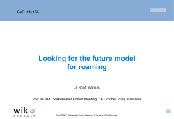 Looking for the future model for roaming
