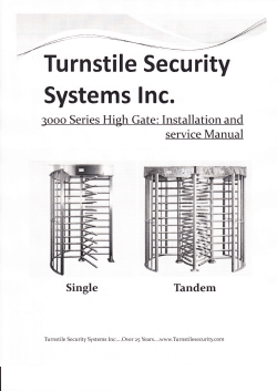 Turnstile Security 3000 Series High Gate Installation and