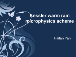 Kessler warm rain microphysics scheme