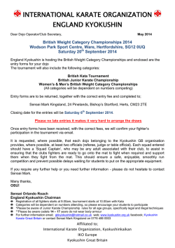 Invitational Letter - England Kyokushin Karate