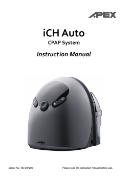 Apex iCH Auto Travel CPAP Machine Instruction Manual