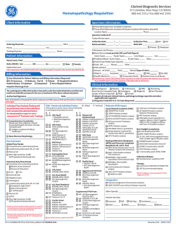 Hematopathology Requisition