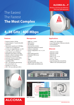 4–38 GHz | 400 Mbps The Easiest The Fastest The Most