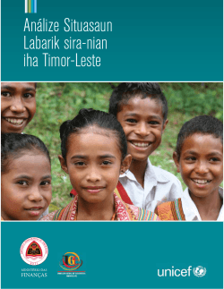 Análize Situasaun Labarik sira-nian iha Timor-Leste