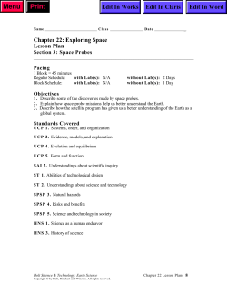 Chapter 22: Exploring Space Lesson Plan