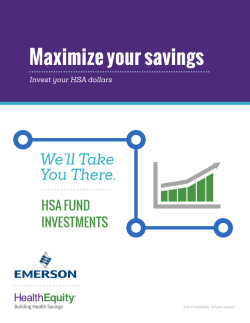 Invest your HSA dollars