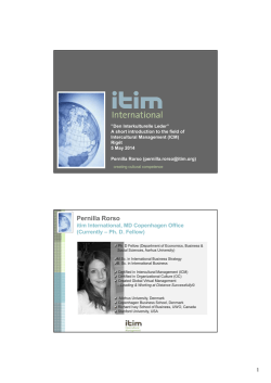 ICM_Short_Intro_Riget 5 May 2014_Handouts